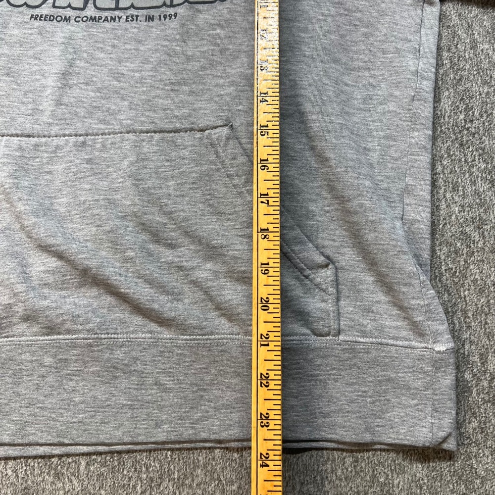 Hurley Mens Freedom Movement Graphic Hoodie Gray Surf Sweatshirt Small 145 - Picture 6 of 8